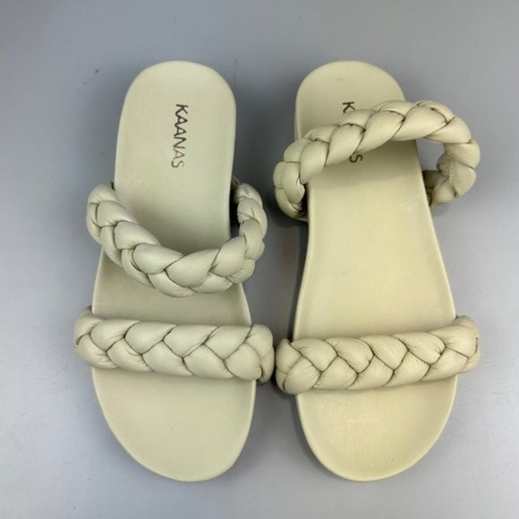 Kaanas Coco Sandal in Off White - Picture 6 of 10